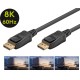 Cablu 3m DisplayPort v1.4 - DisplayPort v.14 HDCP 2.2 fire Cupru negru Goobay 65810