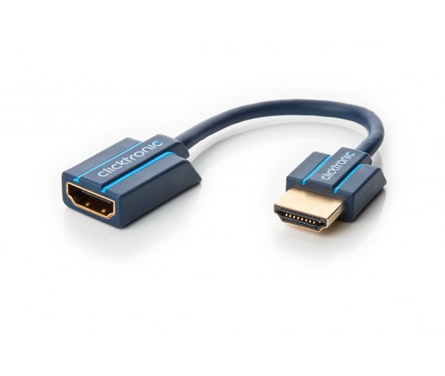 Adaptor prelungitor HDMI mama-tata 10cm OFC cupru 3D Ultra HD 4K 60Hz Clicktronic