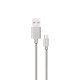 Cablu USB TYPE C 1m argintiu 2.4A PLATINUM EDITION V-Tac SKU-8492