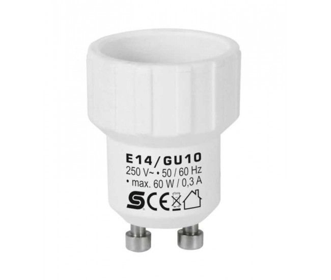 Adaptor soclu mama E14 - GU10 mufa tata max 60W HOME