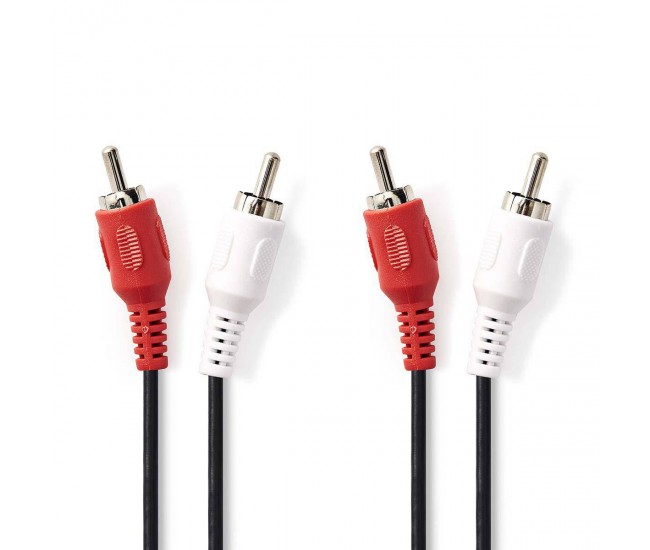 Cablu Audio Stereo Nedis 2x RCA tata - 2x RCA tata 1.5m