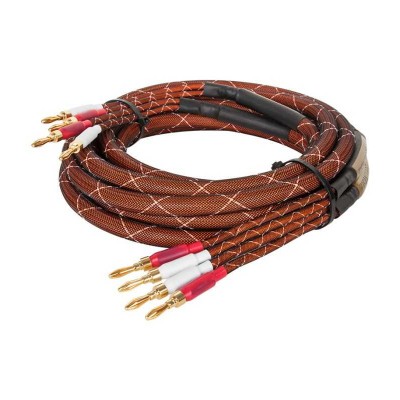 Set cabluri difuzor cu mufe banana 4mm x2 conductor cupru 15AWG 1.6mm2 5m Kruger&Matz KM0335-5M