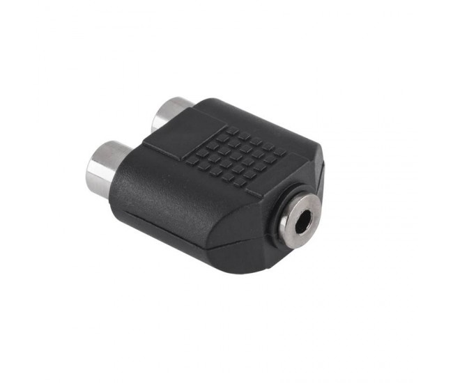 Adaptor Jack 3.5 mm stereo mama la 2x RCA mama Goobay