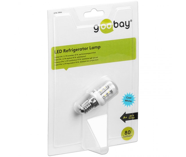 Bec cu LEDuri E14 1.2W 5500K alb rece frigider lampa Goobay