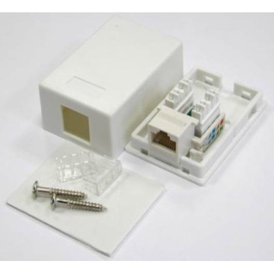 Priza simpla UTP cat5 RJ45 neecranat pe tencuiala Well