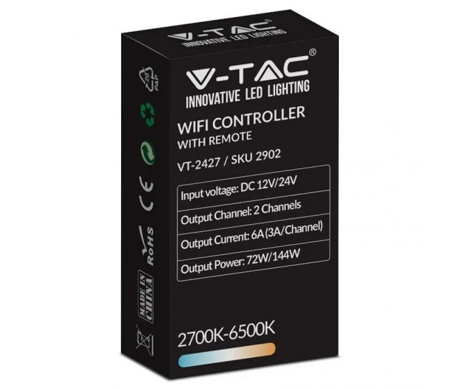 Controller banda LED 3IN1 WI-FI RGB 24 butoane V-TAC SKU-2902