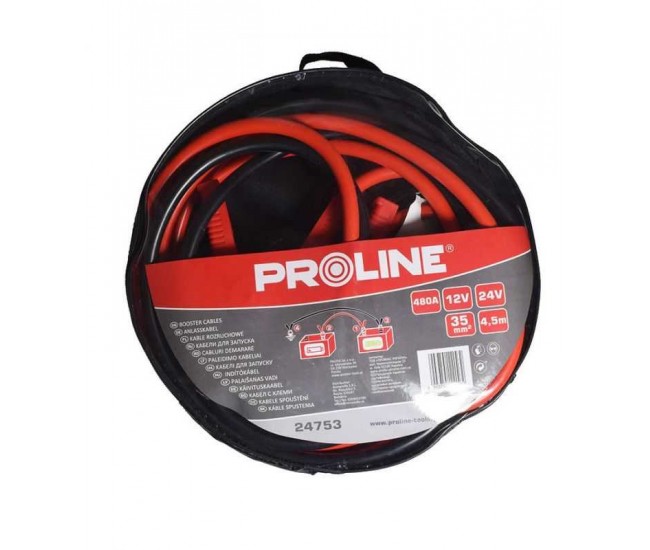 Cablu pornire auto cu crocodili 4.5m 480A PROLINE