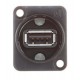 Adaptor panou priza USB A mama - USB B mama spate Neutrik NAUSB-W-B