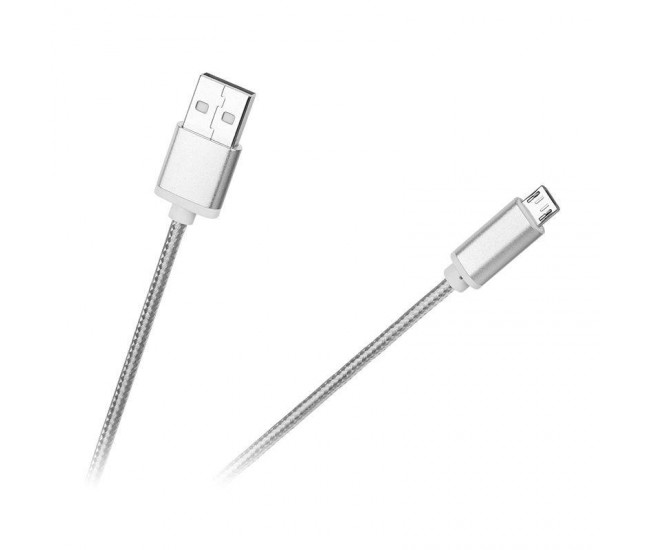 Cablu USB Tata - micro USB Tata 1m argintiu M-LIFE