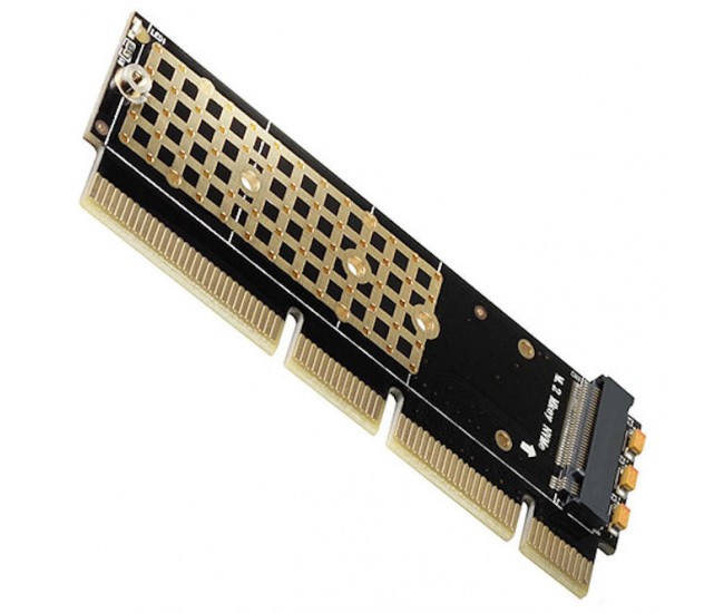 Adaptor PCI-E 3.0 16x - M.2 SSD NVMe SSD pana la 80mm low profile AXAGON NVME PCEM2-1U