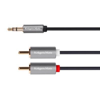 Cablu STEREO JACK 3.5 mm - 2x RCA 1m Basic KRUGER&MATZ