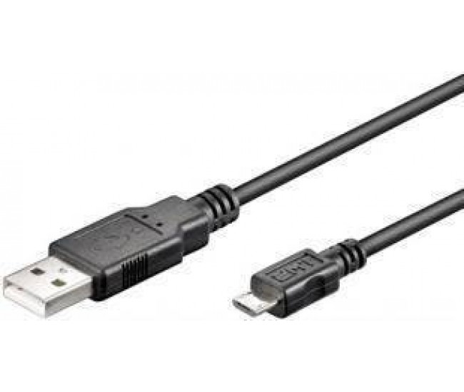 Cablu USB 2.0 - micro USB 0.3m negru Goobay