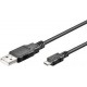 Cablu USB 2.0 - micro USB 0.3m negru Goobay