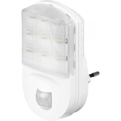 Lumina de noapte LED 1.1W alb rece 6400K cu detector de miscare 5m PIR 230V alb 96500 Goobay