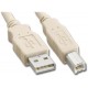 Cablu USB 2.0 A la USB B impimanta 1.8m crem Micro Connect Gembird