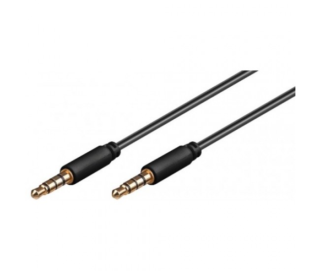 Cablu audio Jack 3.5 mm 4 pini 1m Goobay