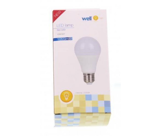 Bec cu led A60 E27 12W 230V lumina calda Well