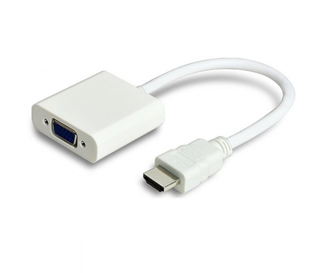 Cablu convertor HDMI la VGA mama 1920x1080p alb