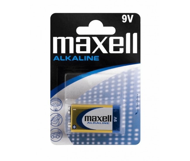 Baterie alcalina 9V Maxell 1 buc/blister