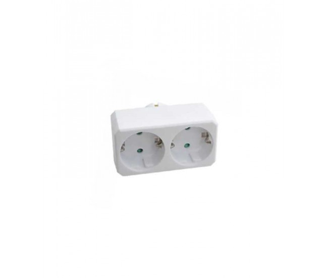 Adaptor distribuitor 2 prize SCHUKO 2x 16A MAX 2300W V-TAC