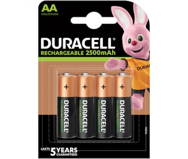 Set acumulatori Ni-Mh mignon AA R6 1.2V 2400mAh Duracell HR6/DX1500