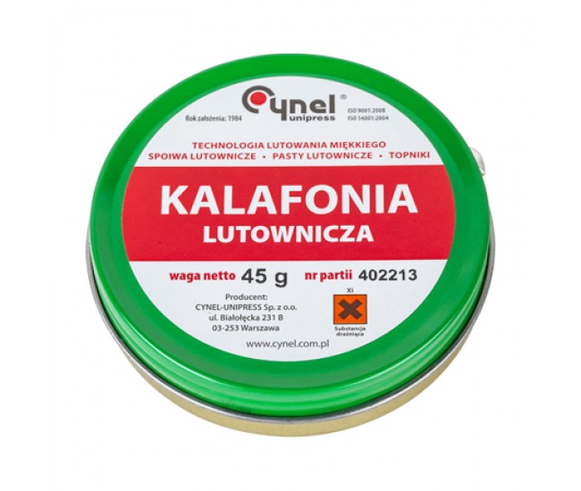 Colofoniu 45gr curata suprafetele ce urmeaza a fi lipite Cynel