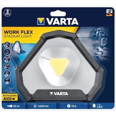 Lanterna LED de lucru Varta 18647 Work Flex Stadium Light reincarcabila 1450lm IP54