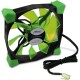 Ventilator Inter-Tech CobaNitrox Xtended N-120-GR 120mm 1200RPM LED verde