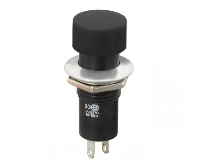 Buton 1 circuit 1A 250V ON-OFF negru