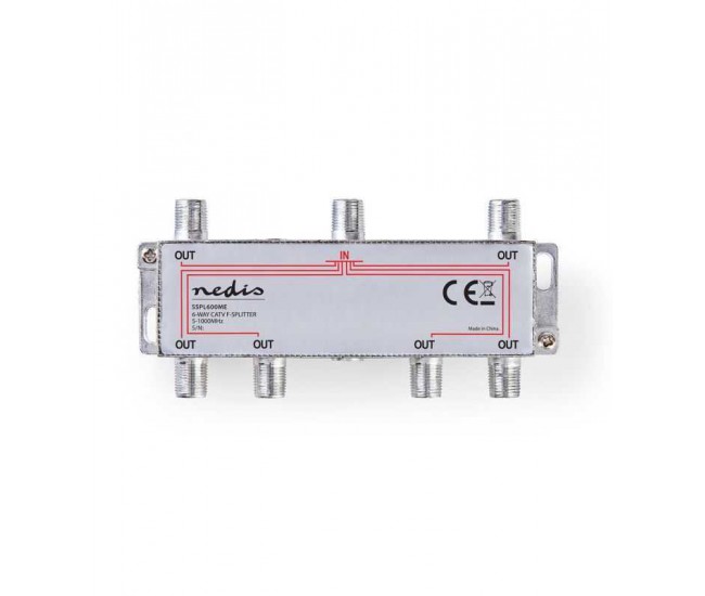 Splitter distribuitor semnal TV Nedis 6 cai 5-1000Mhz 10dB Max