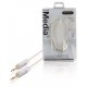 Cablu audio stereo Jack 3.5 mm tata - 3.5 mm tata 1m OFC alb Profigold