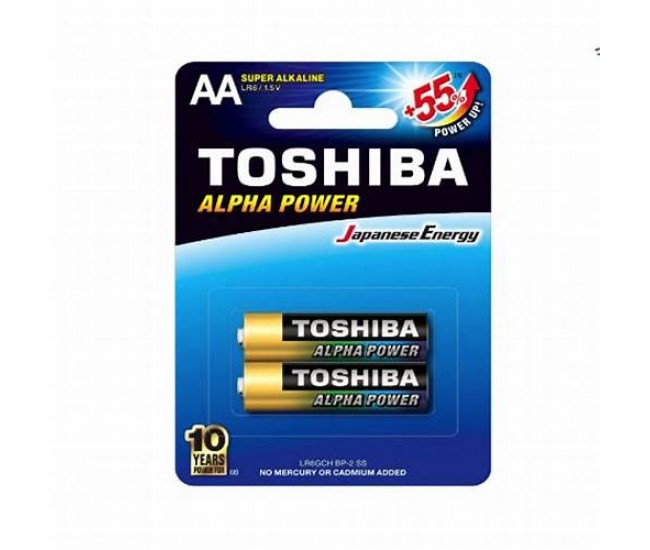 Baterii Toshiba ALPHA POWER AA R6 alcaline blister 2buc