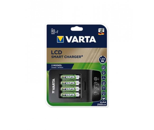 Incarcator Varta LCD Smart Charger+ 57684 NiMH AAA AA + 4 acumulatori AA 2100 mAh