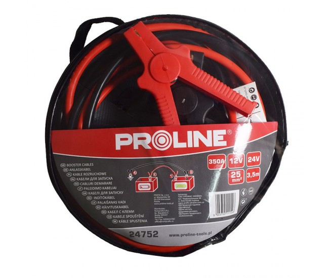 Cablu pornire auto cu crocodili 3.5m 350A PROLINE