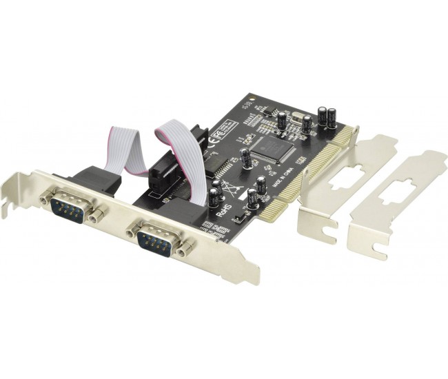 Placa extensie PC interfata PCI - chipset MCS9865 RS232 D-Sub 9pin tata x2 DIGITUS DS-33003