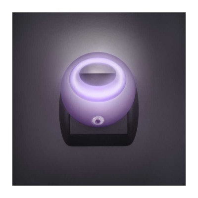 Lampa de veghe cu LED si senzor de lumina violet 1 LED /1W diametru 8 cm PHENOM 20275VL