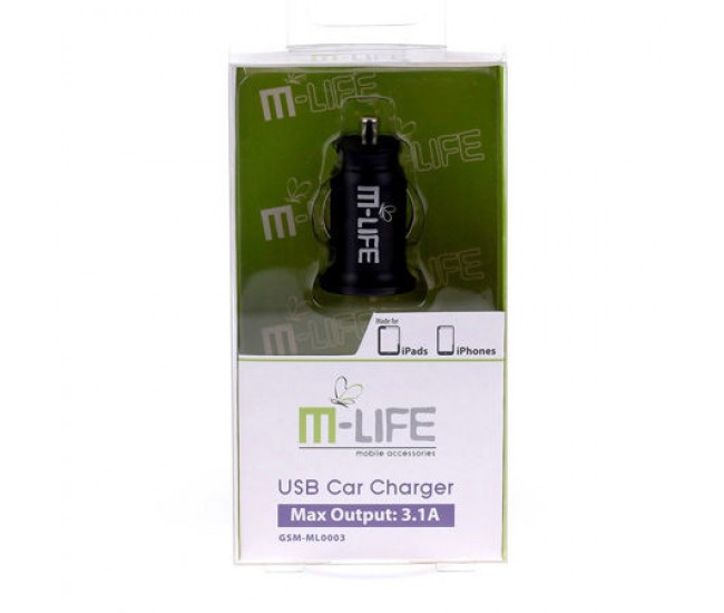 Alimentator auto USB 3.1A M-Life