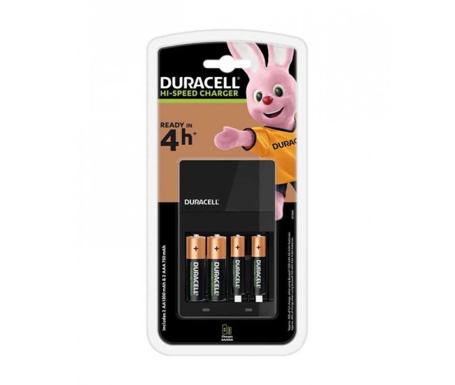 Incarcator DURACELL cu acumulatori inclusi 2x AAA R3 750mAh si 2x AA R6 1300MAH CEF14