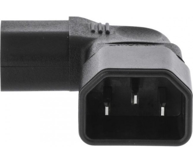 Adaptor de alimentare IEC-320-C14 la IEC-320-C13 la 90 grade spre stanga Valueline VLEP11903B