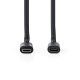 Cablu prelungitor USB3.2 Gen 1 type C tata - USB type C mama 1m 4K60Hz 60W negru Nedis CCGL64010BK10