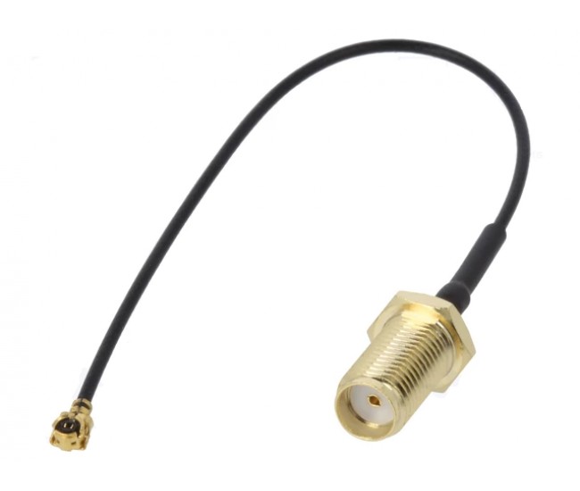 Cablu adaptor IPEX mama 90 grade - SMA mama drept 50cm JC Antenna AD.ANT.021.4