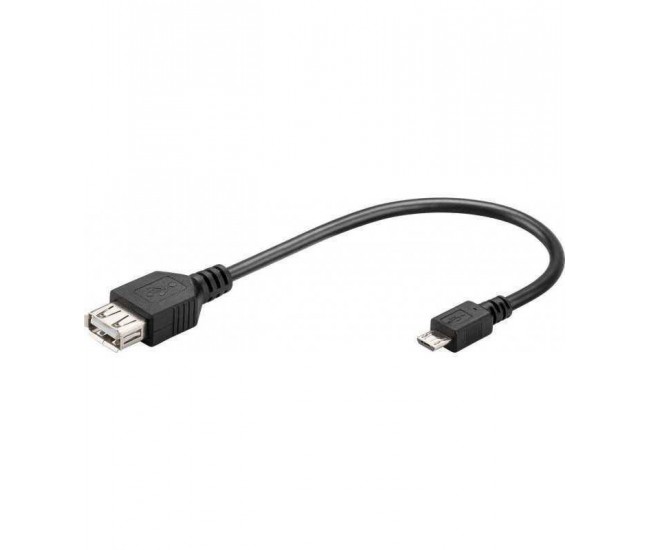 Cablu adaptor OTG micro USB tata - USB mama 20cm Goobay