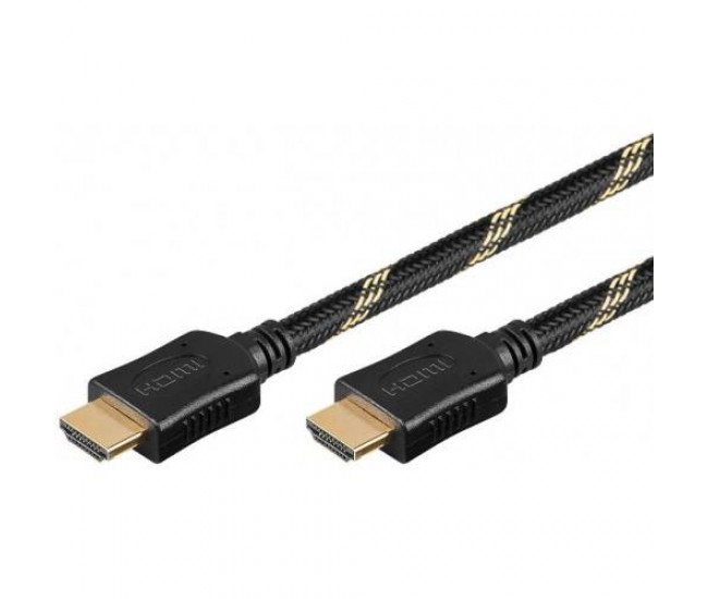 Cablu Hdmi 1.5m 2.0v Ethernet 3D manta bumbac Goobay