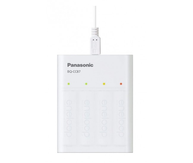 Eneloop Incarcator USB & boster include acumulatori 4x AA(R6) 1900mAh Panasonic K-KJ87MCC40USB