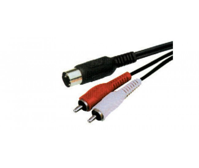 Cablu 5 Din la 2x RCA 1.5m Cabletech