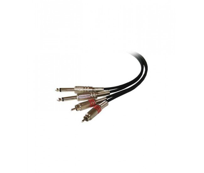 Cablu 2x RCA tata - 2x JACK 6.35 mm mono tata 5m ibiza