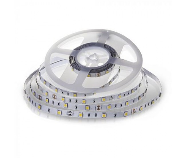 Banda LED SMD5050 4.8W/m 500lm/m 60LED/M 6000K IP20 5m V-TAC