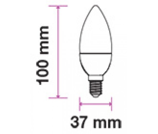 Bec LED E14 7W 6400K ALB RECE V-TAC