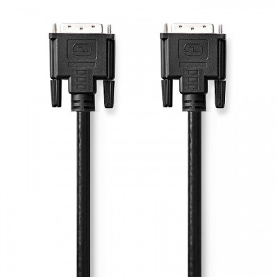 Cablu DVI-D 24+1-Pin tata - DVI-D 24+1-Pin tata 3m negru Nedis