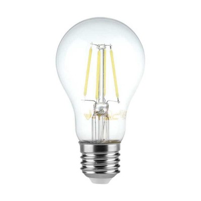 Bec A60 E27 FILAMENT LED 12W 1521lm 6500K alb rece V-tac SKU-217460